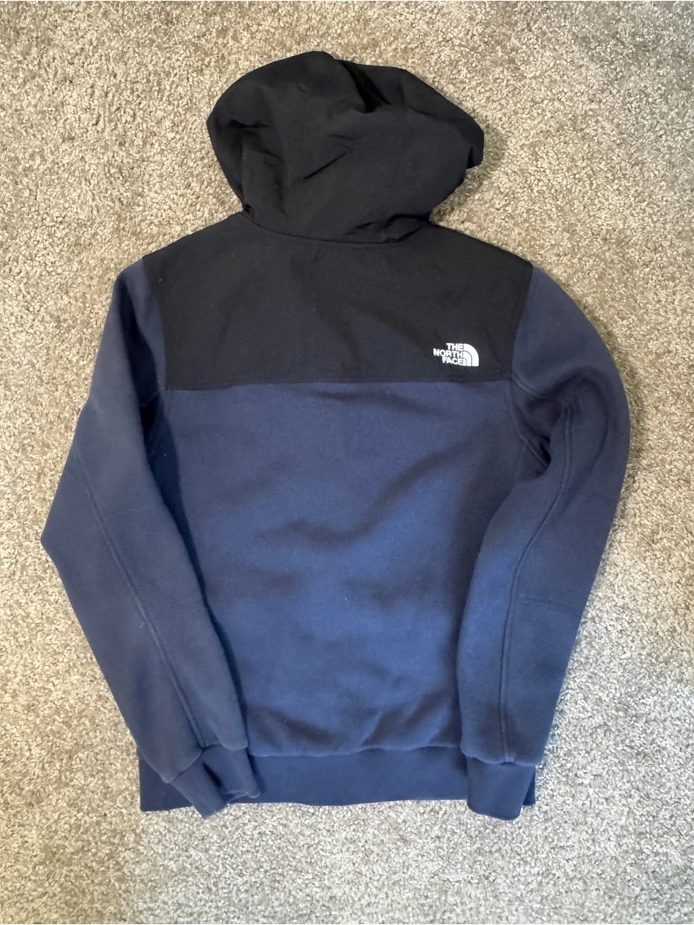 The North Face Men’s Navy with Black Hooded Fleece Jacket